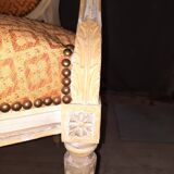 Pair of Louis XVI style medallion armchairs
