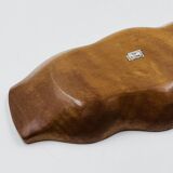 Segmented wooden plateau carved from exotic wood, Asia, 1970s.