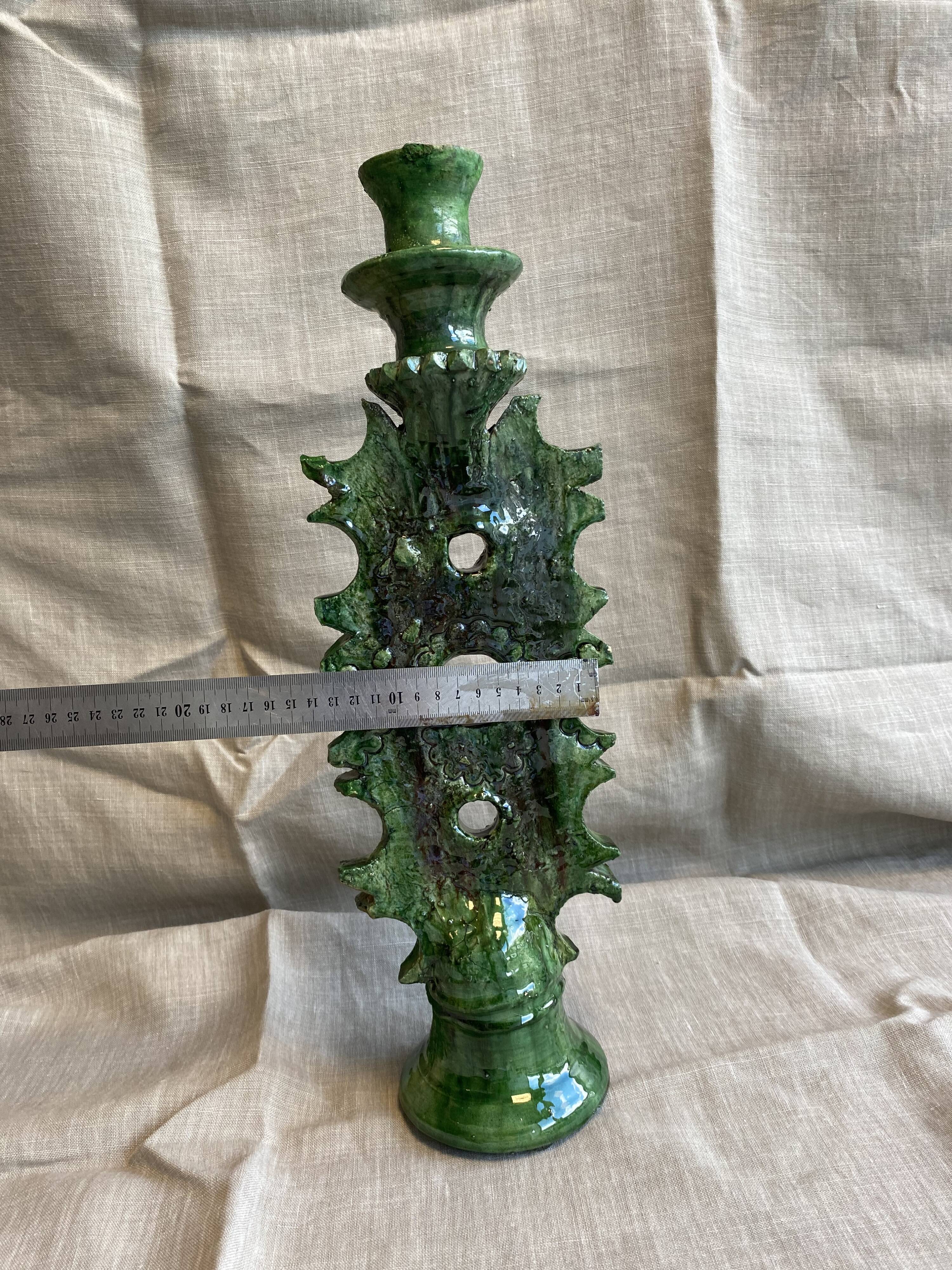 Tamegroute pottery candle holder