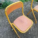 Set of 4 vintage school chairs