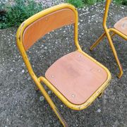 Lot de 4 chaises d'écolier vintage