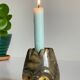 Alabaster stone candle holder made in italy vintage