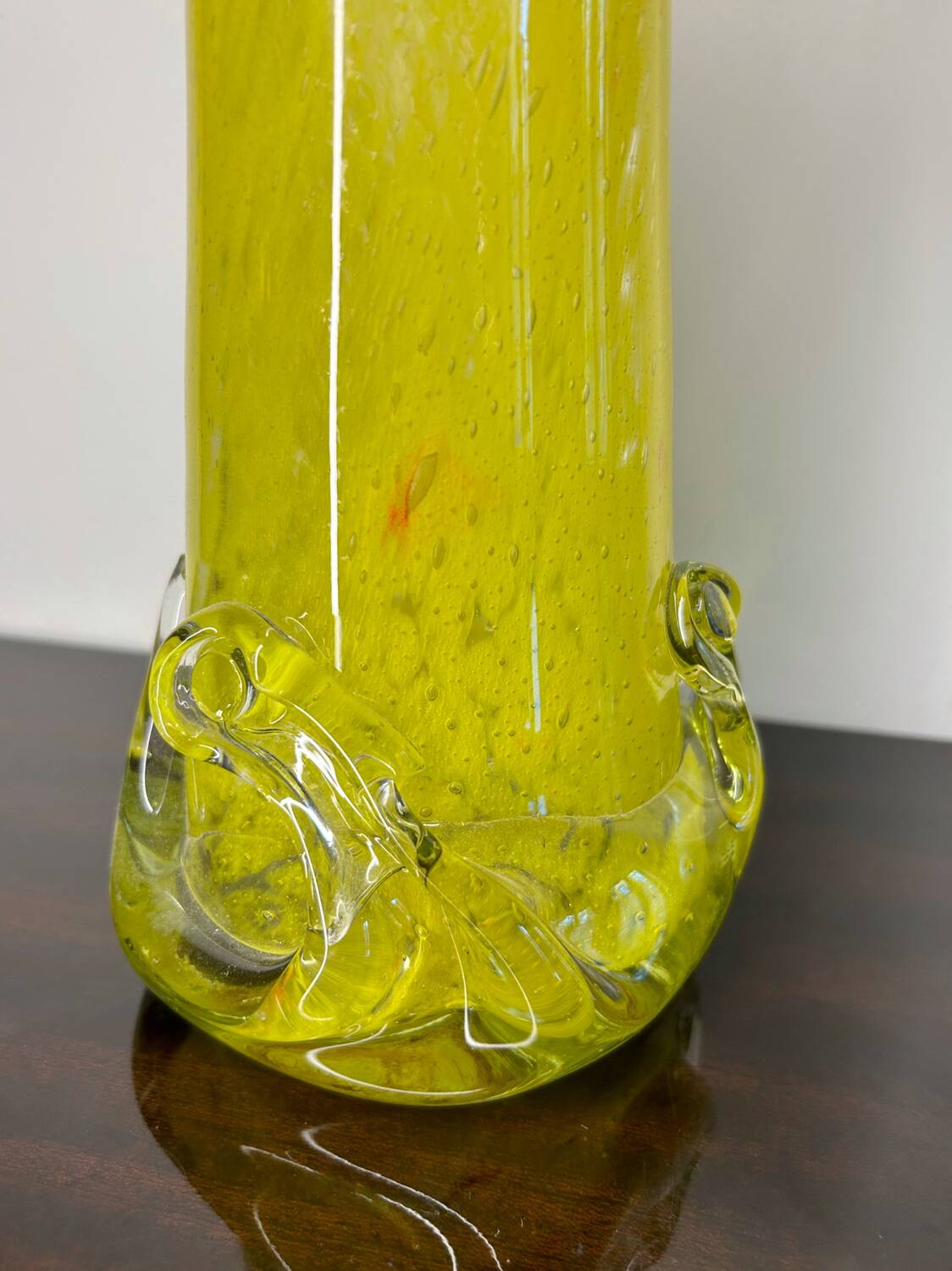 Yellow Murano vase from the 60s