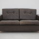 1970s Danish Brown Leather 2 Seater Sofa