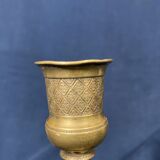 Old Louis-style brass candlestick