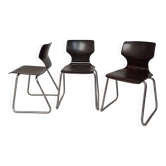Set of 3 Pagholtz sled chairs from Flottoto