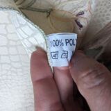 Tablecloth and napkins with a spring theme, vintage tulips, new polyester.