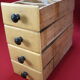 Lot de 4 tiroirs vintage en bois pour meuble de métier Rangement Atelier & Garage - Lot n°1