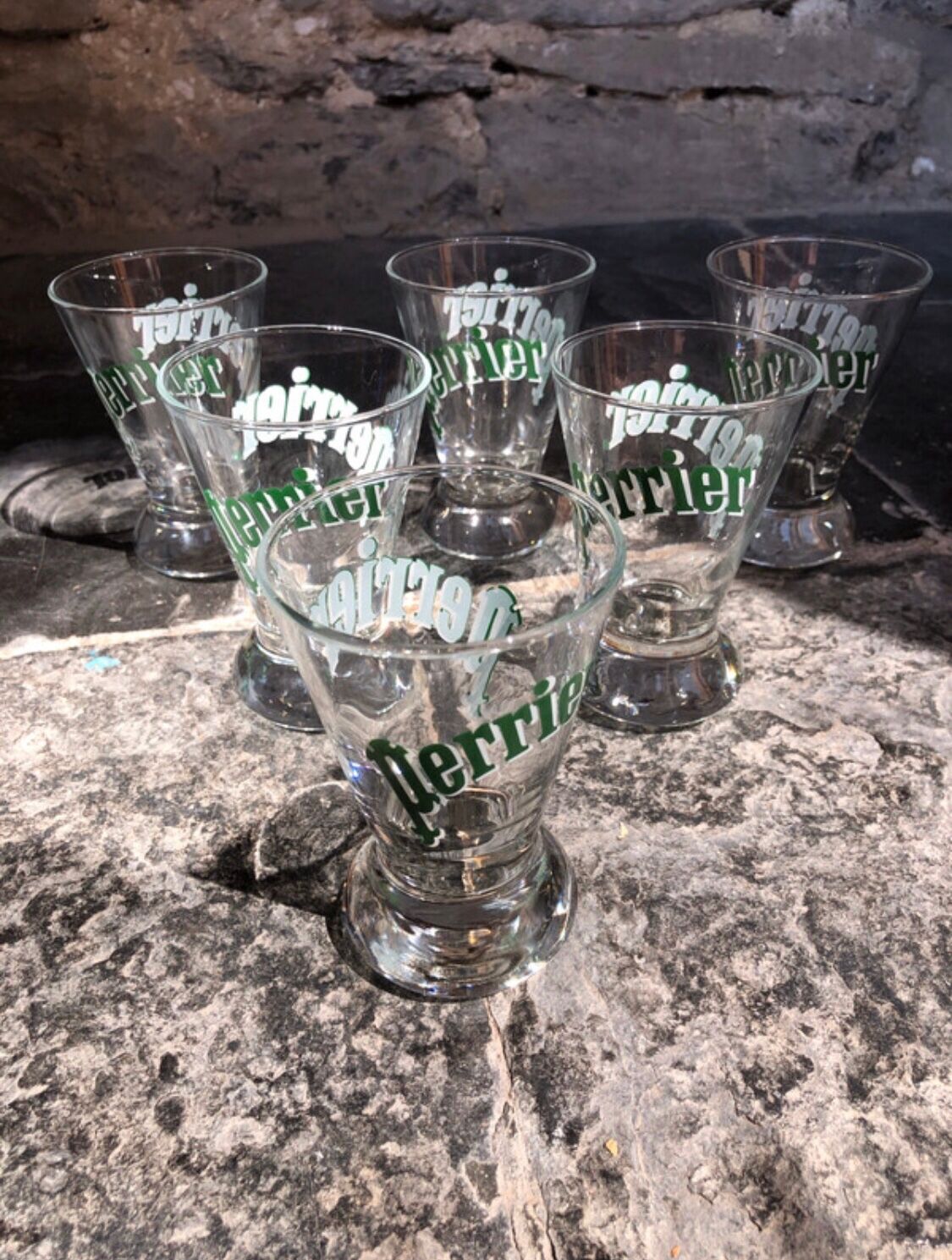 Set of 6 Perrier glasses
