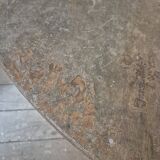 Half-moon tables with original marbled tops, Swedish provincial style Allmoge, 1860s