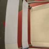 Vintage Marcel Breuer style armchair in white leather