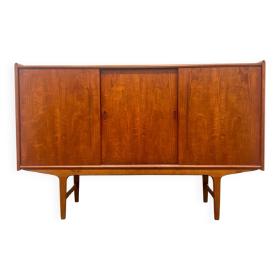 Enfilade danoise en teck  vintage 180 cm portes coulissantes