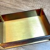 Gold Starry vintage 60 brass jewelry box - Galalithe scale-style