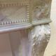 Louis XVI style fireplace in white Carrara marble, 19th century