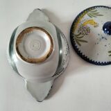 Earthenware bowl with lid from Charolles, village decoration.