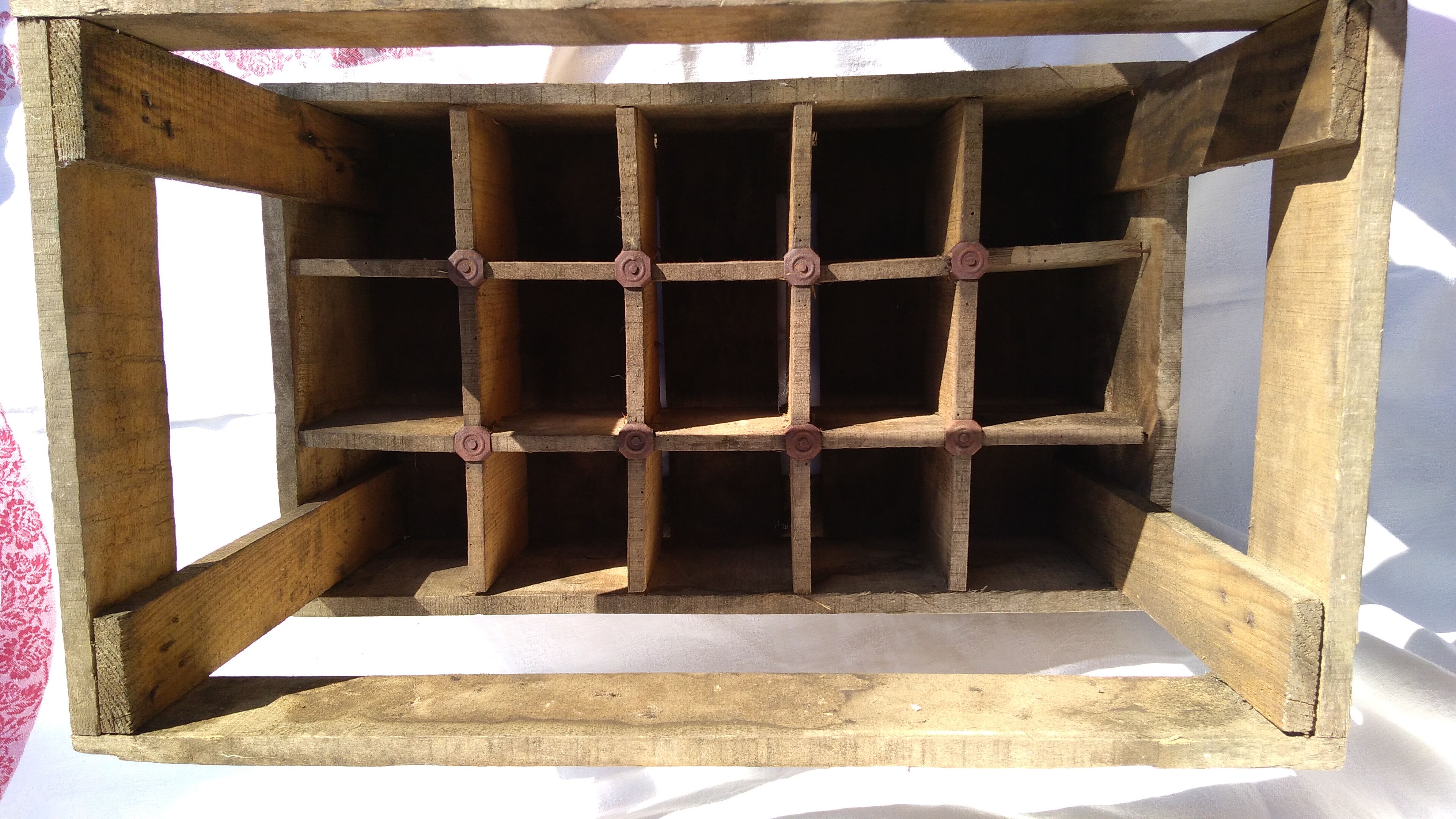Wooden bottle locker