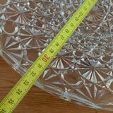 Very beautiful fruit bowl 33cm in chiseled crystal glass Old Vintage Decoration