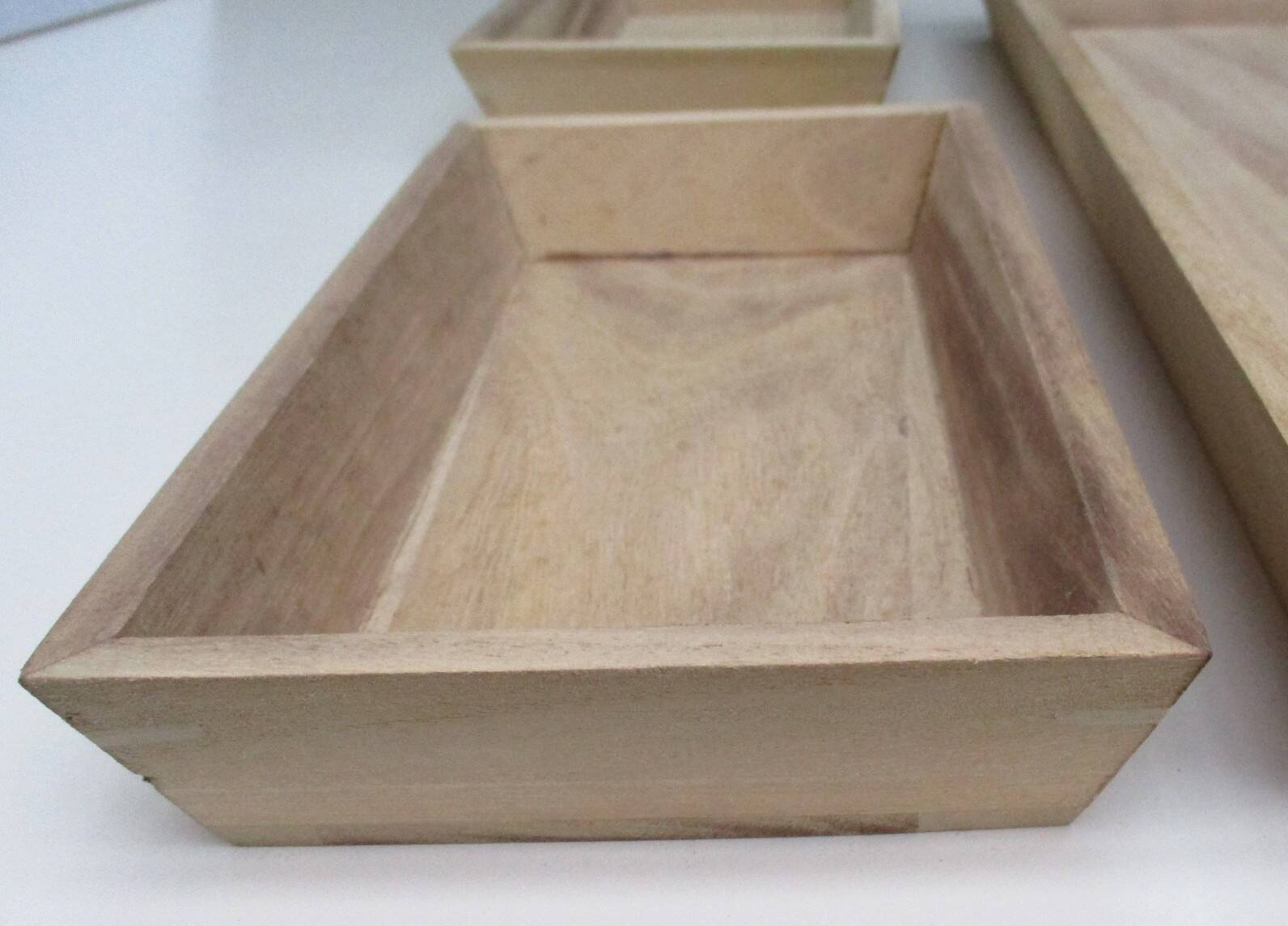 Plateaux en bois naturel -set de 4