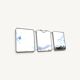 Vintage white triptych barber mirror