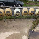 Set of 6 Pierre Guariche chairs