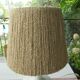 Vintage frosted glass lamp and rope lampshade