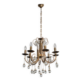 Crystal lustre and gilded bronze Mid Century Gaetano Sciolari 1960s
