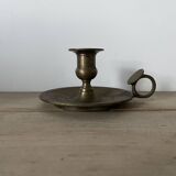 Old brass candle holder
