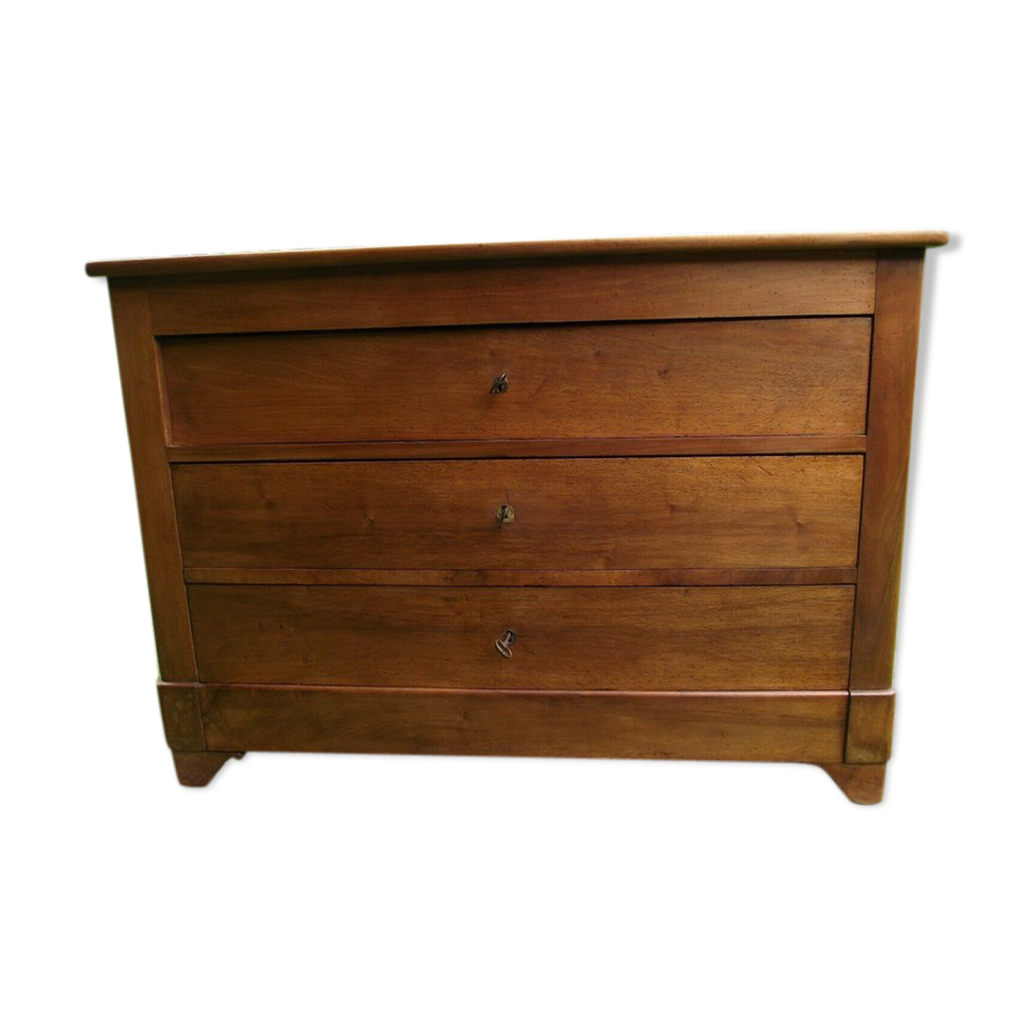 Old chest of drawers in walnut period restoration
