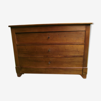 Old chest of drawers in walnut period restoration