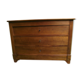 Old chest of drawers in walnut period restoration