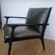 Leather lounge chair