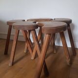 Set of 5 vintage tripods