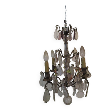 Antique chandelier with pendants