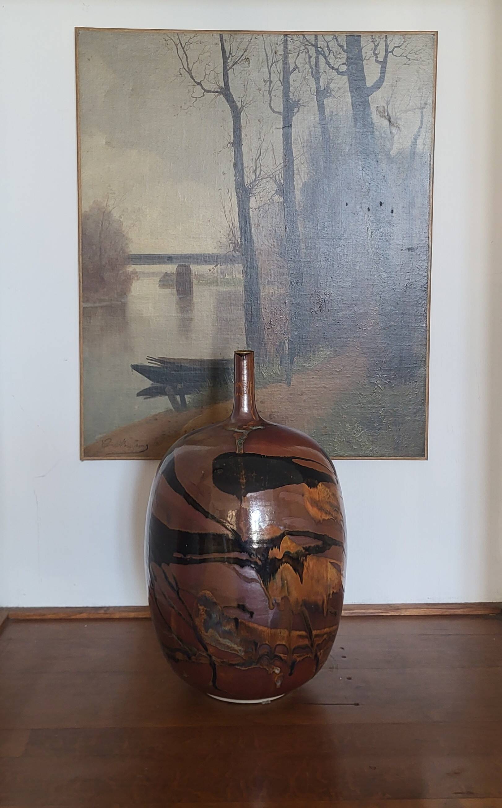 Francisco Pereira stoneware vase (1948-2023) / Puisaye