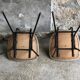 Set of 4 vintage chairs black tubular base 1950
