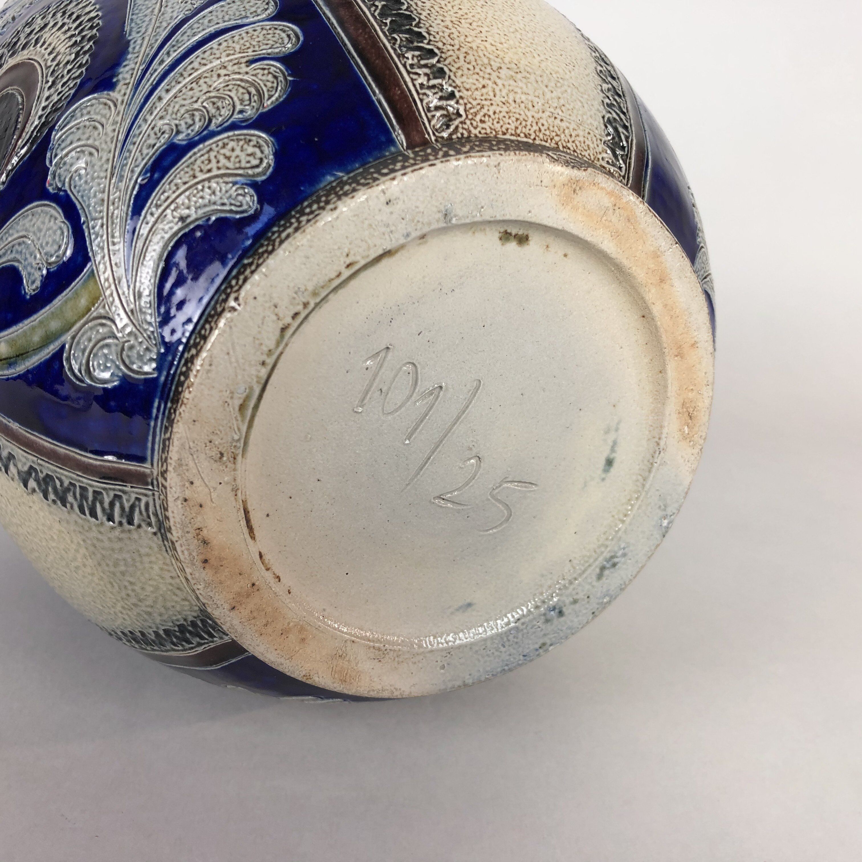 Vintage Ceramic Vase with Peacock, 1970's