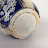 Vase en céramique vintage avec paon, années 1970