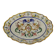 Ancient oval plate in majolica, Italy, late 19th century.