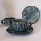 Pair of ceramic lunches Accolay 50s