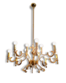 Extraordinary Mid Century Regency Style Brass Chandelier, Italian Manufacture | chandelier