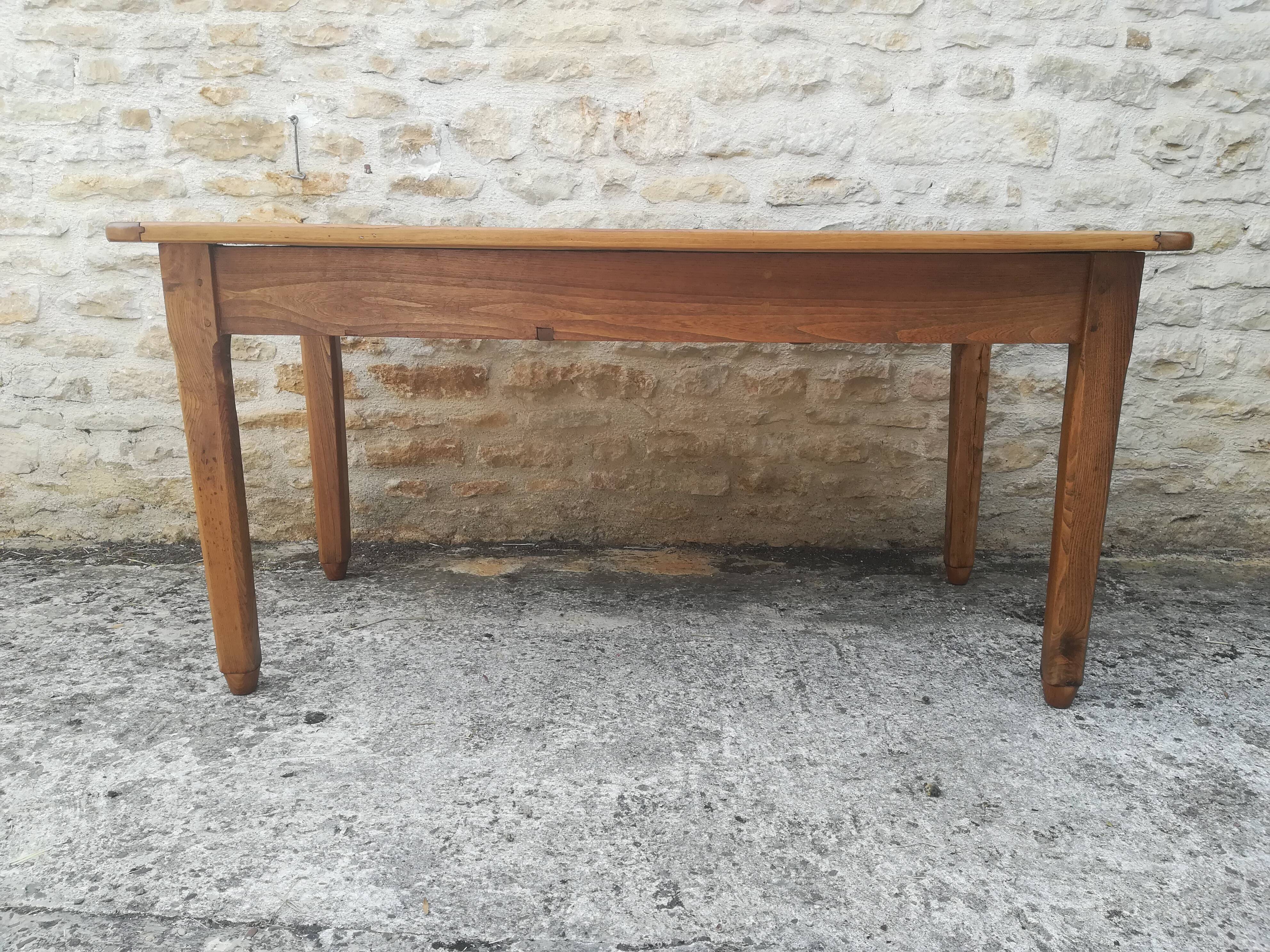 Elm farmhouse table