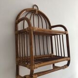 Vintage rattan shelf