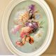 Large oval serving tray with floral patterns Melform
