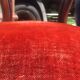 lot of 4 chairs Castle Chippendale, Louis XV late 1800s red velvet