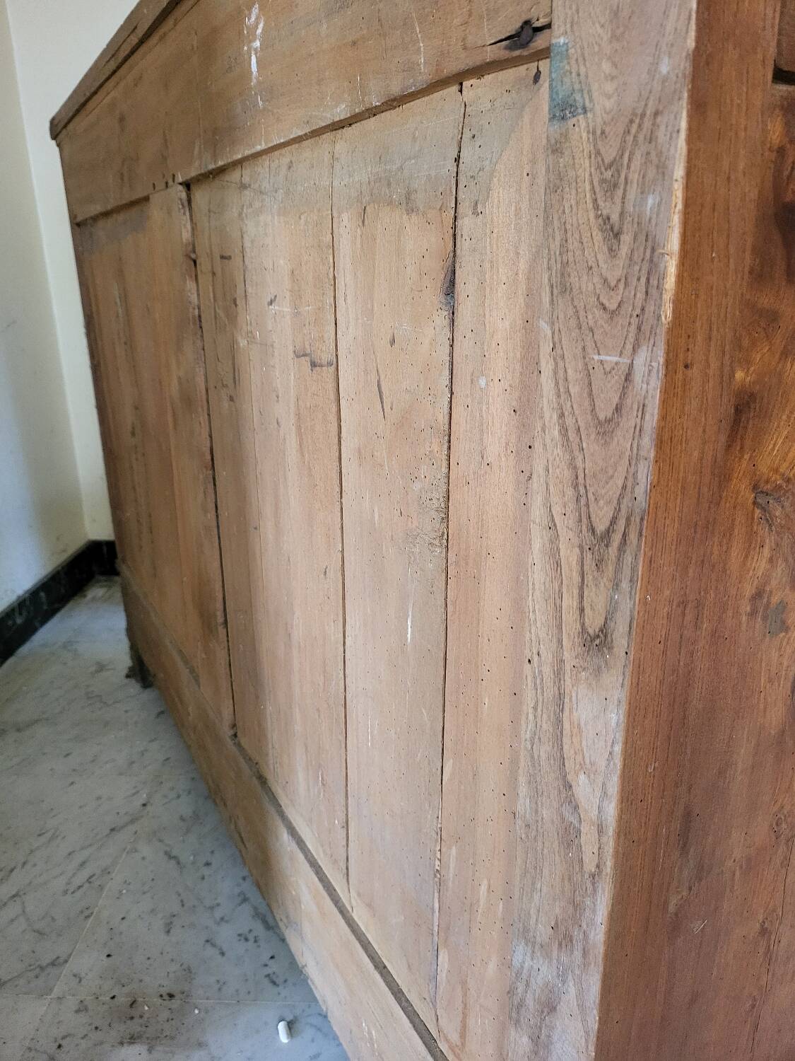 Antique solid wood sideboard – 2 drawers, 2 doors – natural patina