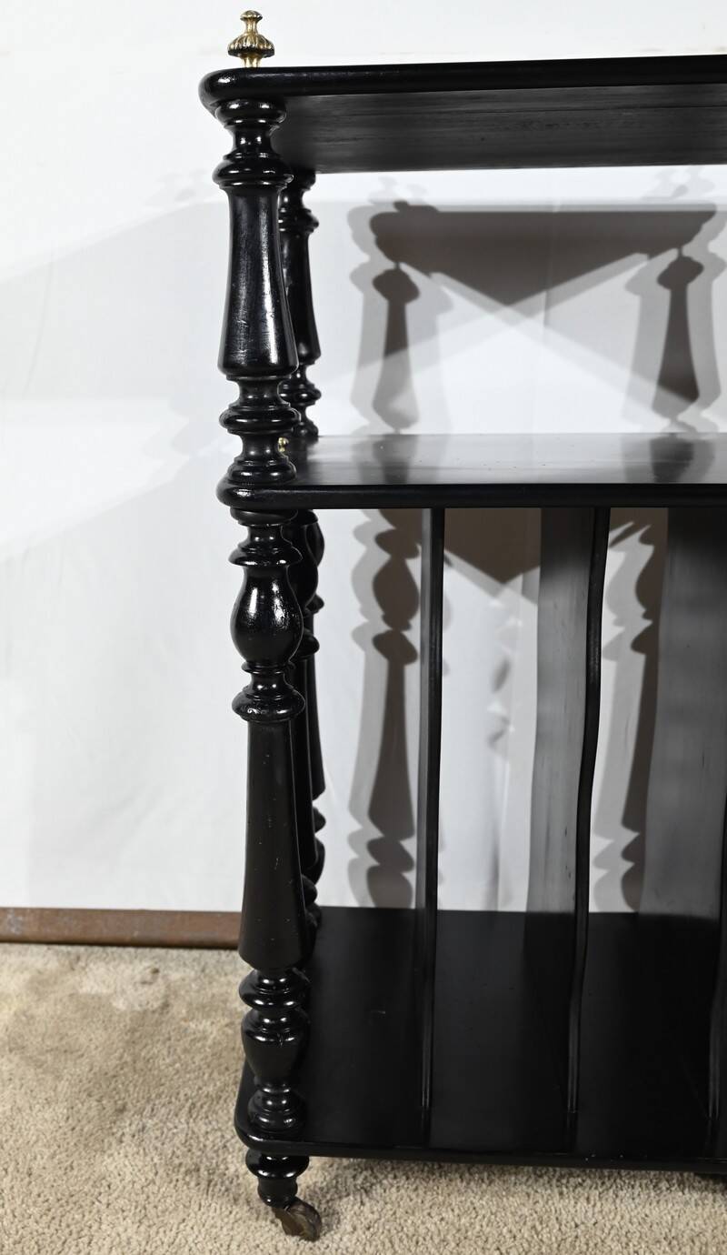 Small music cabinet in blackened pear wood, Napoleon III style – 1900