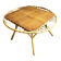 Wood and rattan coffee table, 1960s ⌀ 85 cm
