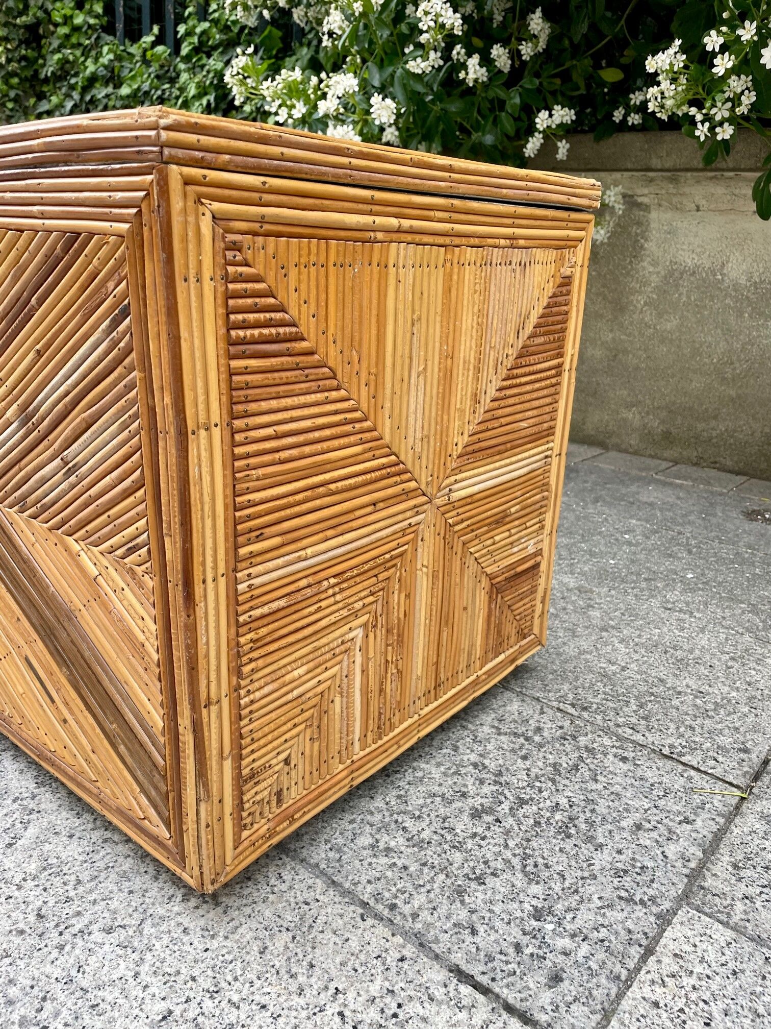 Vintage rattan chest
