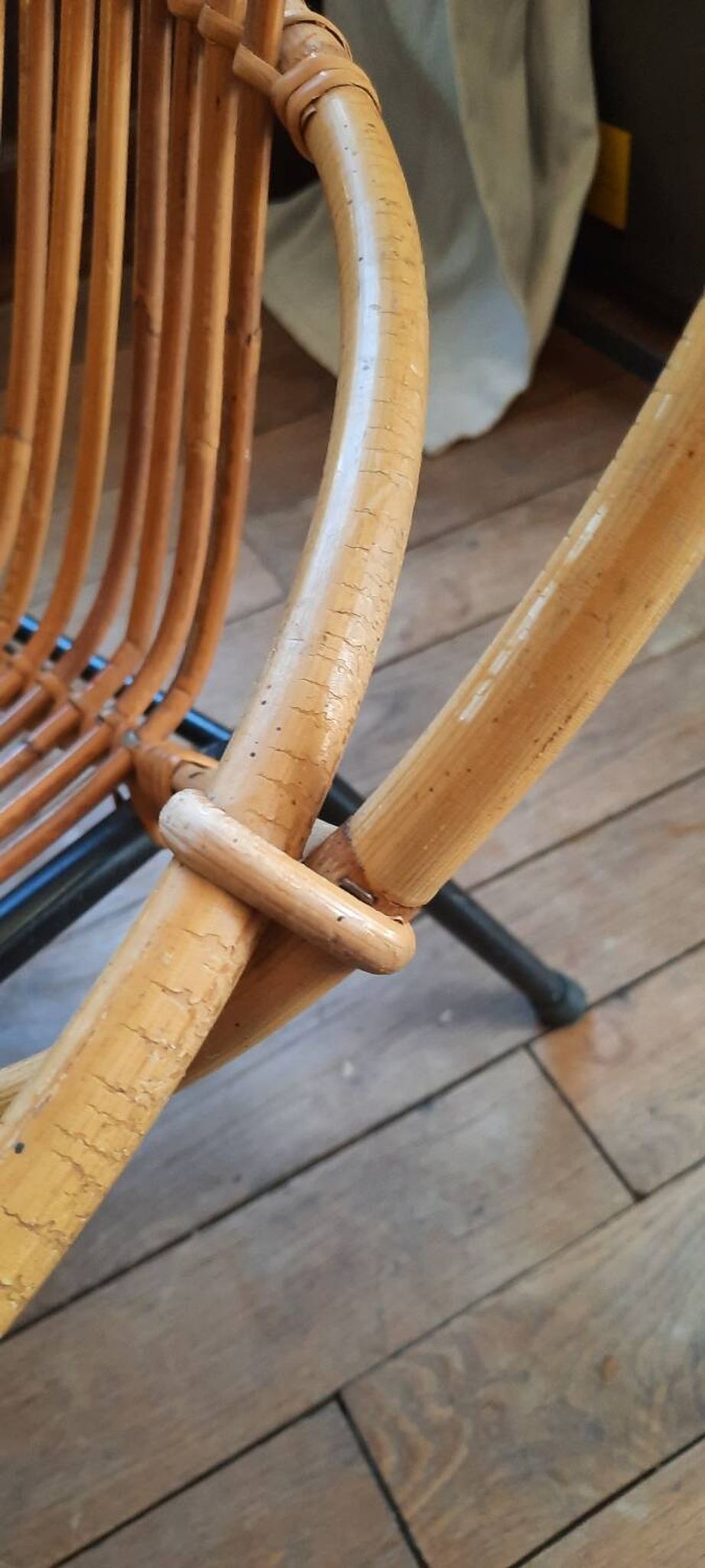 Pair of rattan armchairs