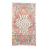 Tapis 4x8 pour chambre d'amis, tapis Vintage rouge et rose, 124x230Cm SK 3780
